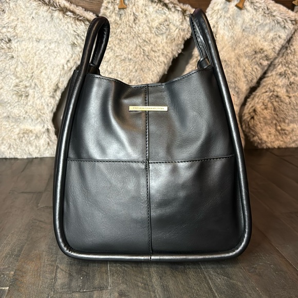 NWT French Connection Black Penny Convertible Crossbody Tote - Picture 1 of 5